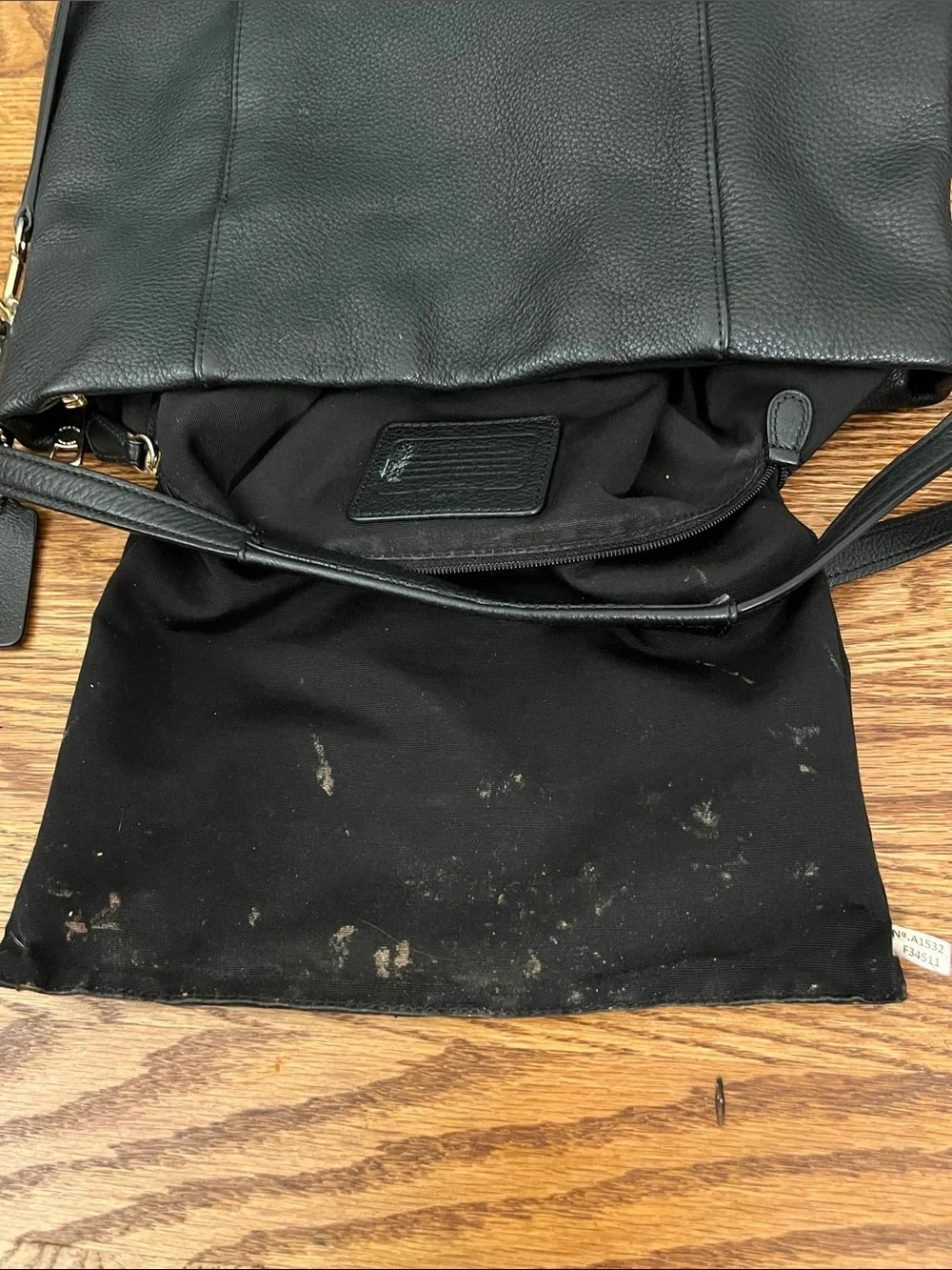 Authentic Isabelle Coach F34511 pebbled leather bag